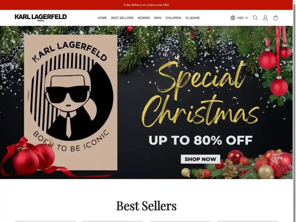Screenshot of Kalagerfeld.com taken on Tuesday the 17th of June 2025