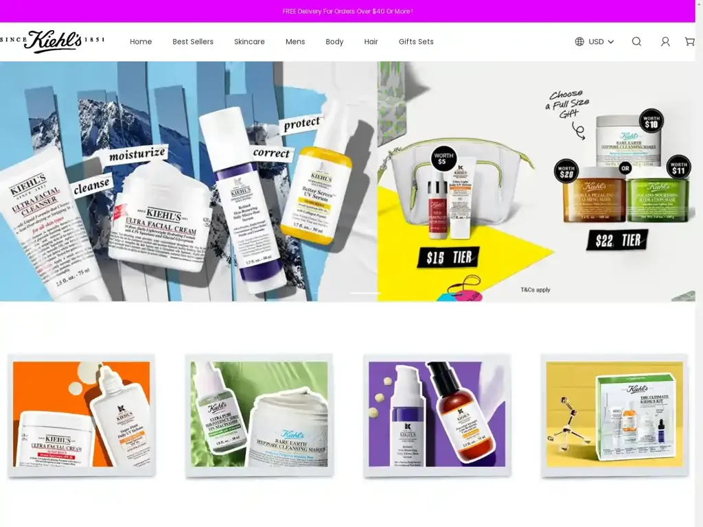 Screenshot of Kiehlsofficial.shop taken on Monday the 30th of December 2024