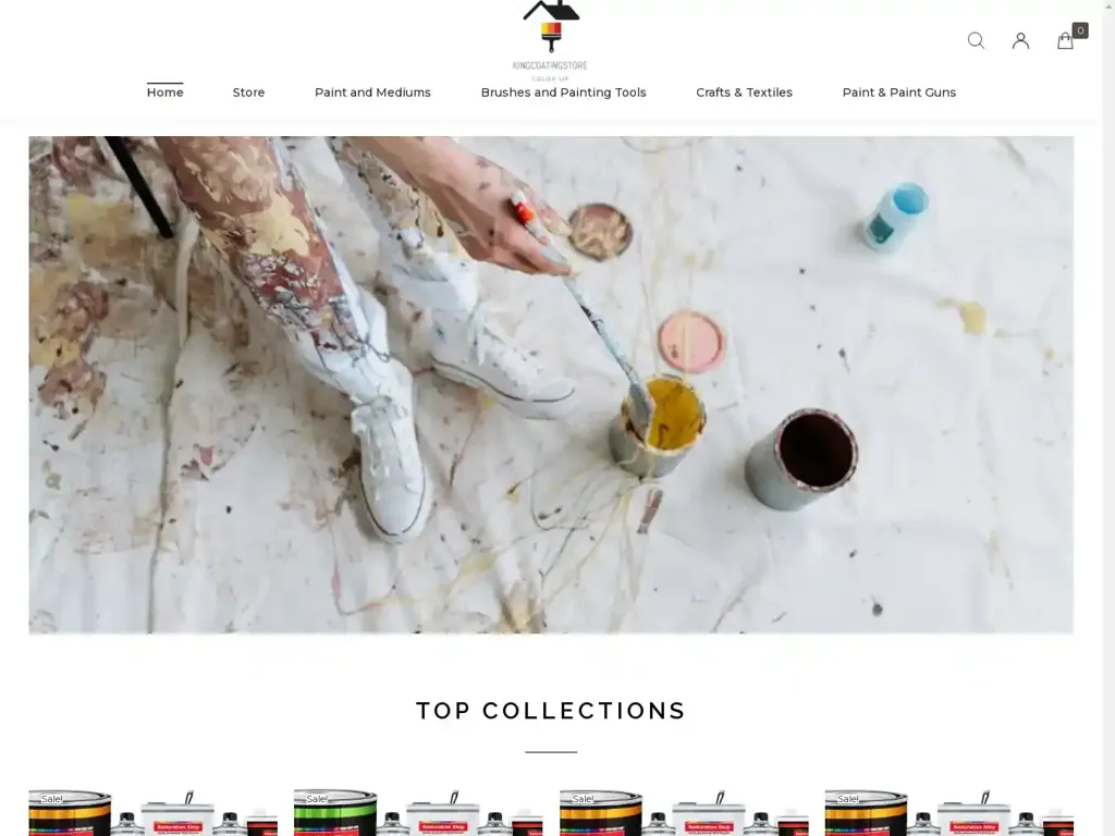 Screenshot of Kingcoatingstore.com taken on Monday the 10th of June 2024