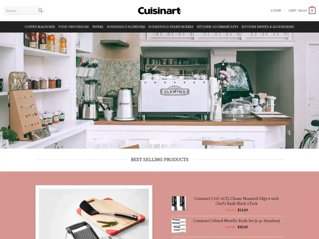 Screenshot of Kitchencuisinart.com taken on Tuesday the 9th of January 2024