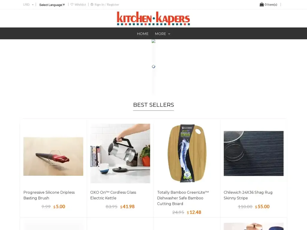 Screenshot of Kitchenkaperstop.shop taken on Wednesday the 4th of December 2024