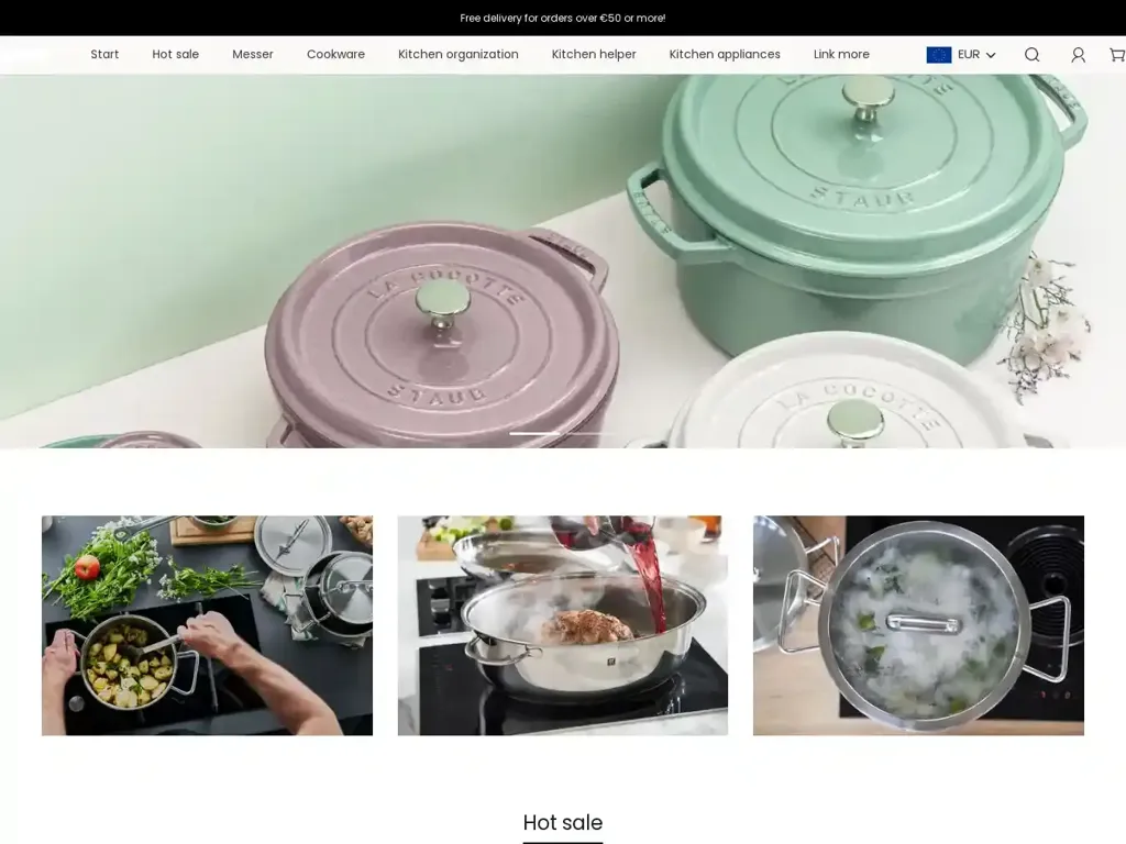 Screenshot of Kitchenwareeu.com taken on Wednesday the 21st of February 2024