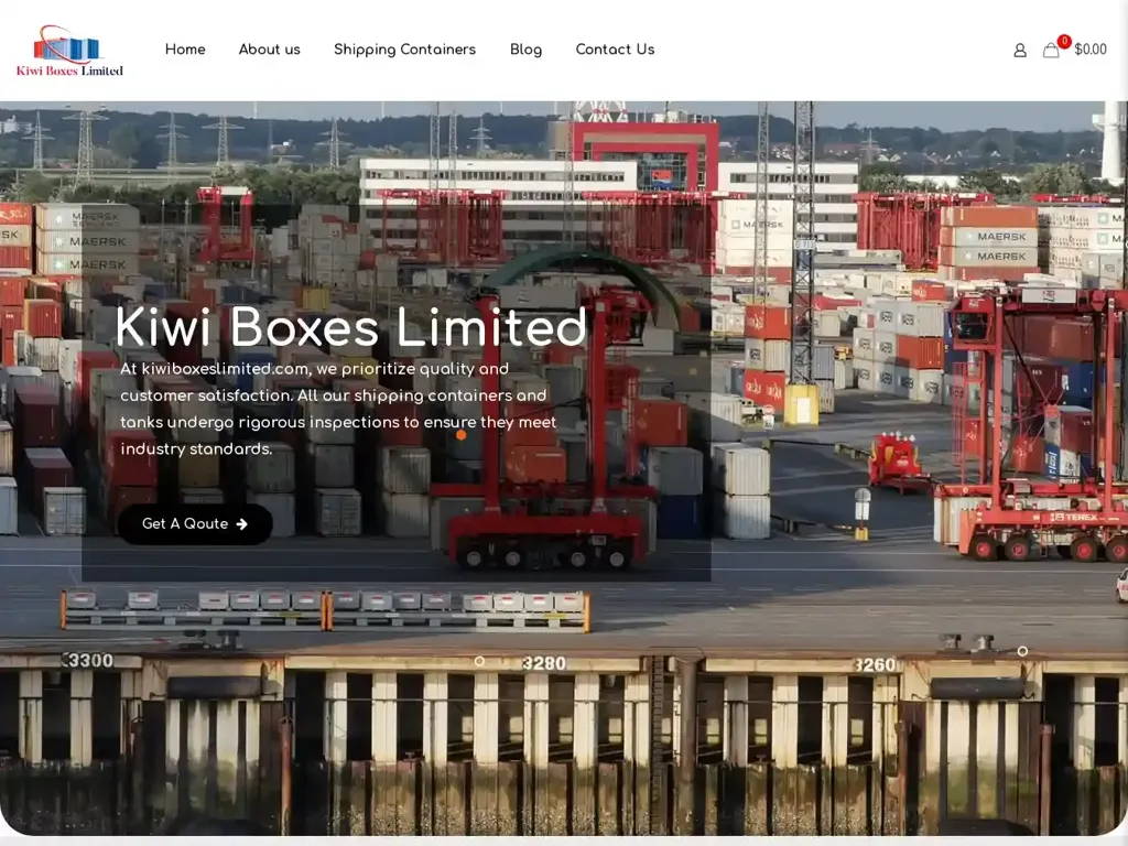 Screenshot of Kiwiboxeslimited.com taken on Wednesday the 7th of August 2024