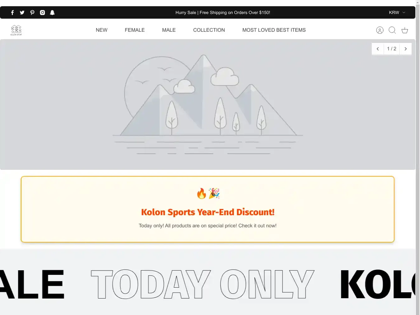 Kolonsport-kr.com Fraudulent Non-Delivery website.