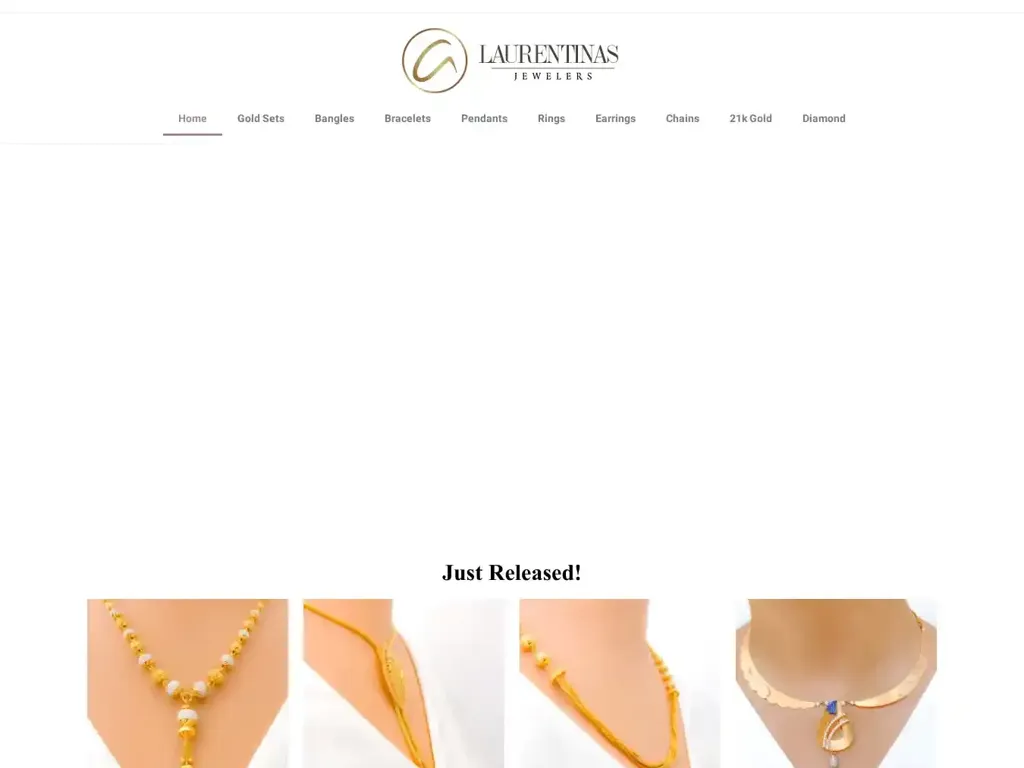 Screenshot of Laurentinasjewelers.com taken on Saturday the 6th of January 2024