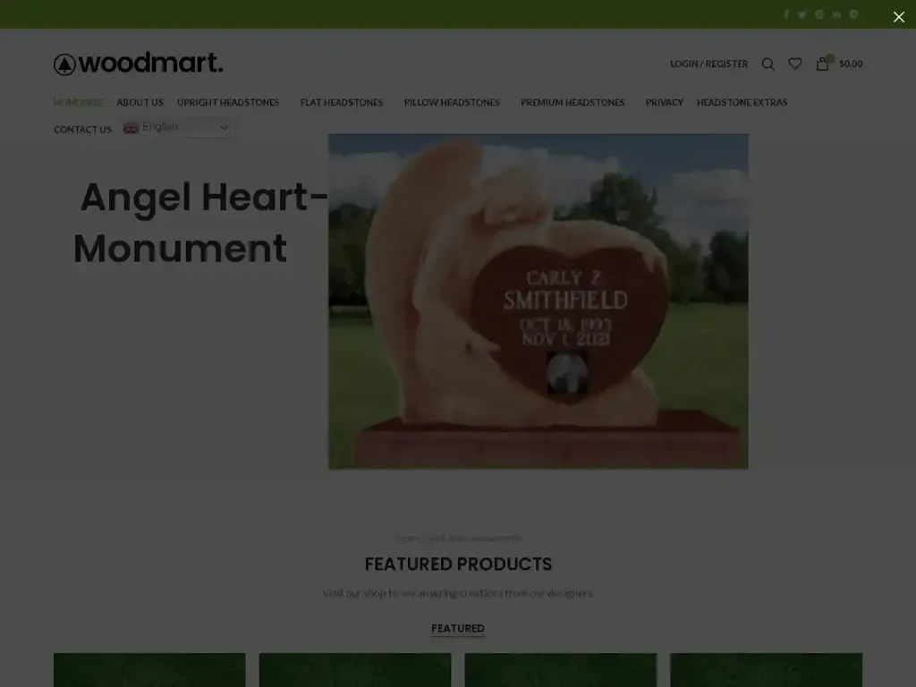 Screenshot of Legacyheadstonemonuments.com taken on Wednesday the 3rd of January 2024
