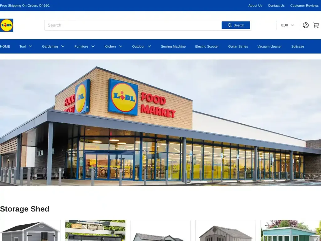 Screenshot of Lidl-mall.shop taken on Sunday the 28th of April 2024