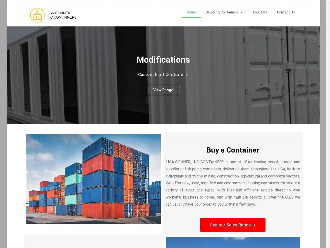 Lisaconnerinccontainers.com Fraudulent Container website.