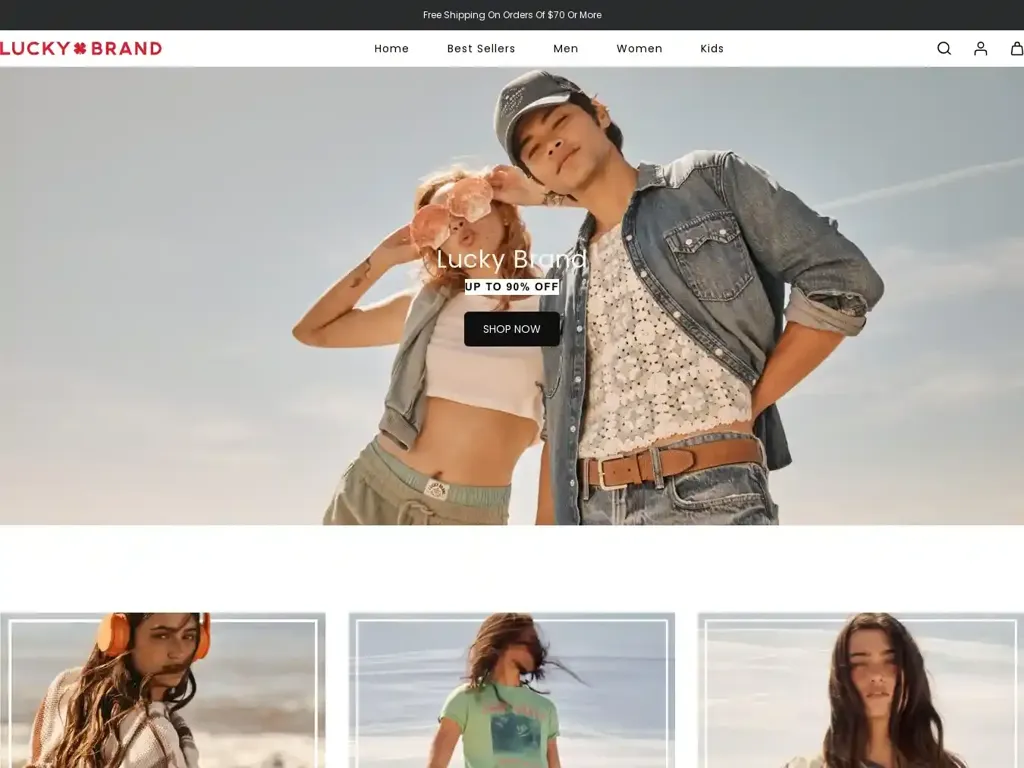 Screenshot of Luckybrandstore.shop taken on Wednesday the 17th of April 2024