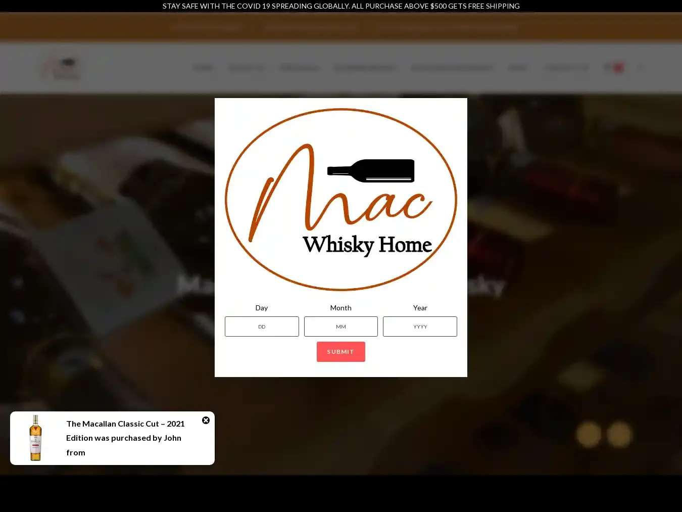 Macwhiskyhome.com Fraudulent Whisky website.