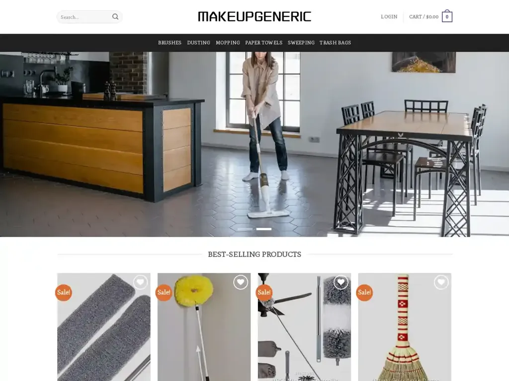 Screenshot of Makeupgeneric.com taken on Tuesday the 9th of January 2024