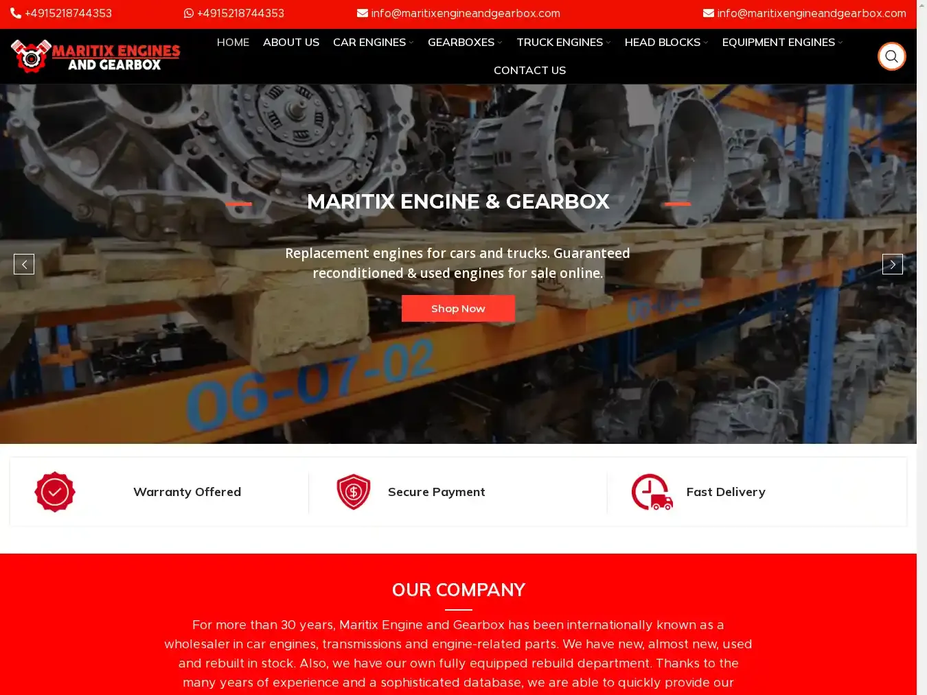 Maritixengineandgearbox.com Fraudulent Non-Delivery website.