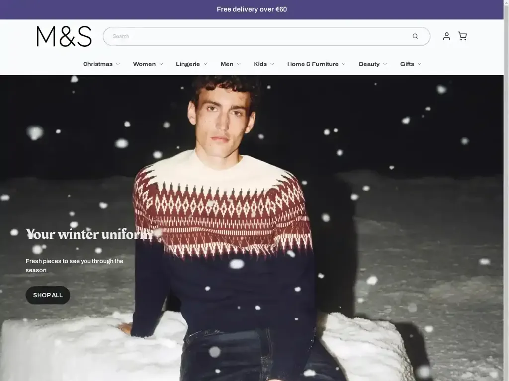 Screenshot of Marksandspencers.shop taken on Sunday the 15th of December 2024