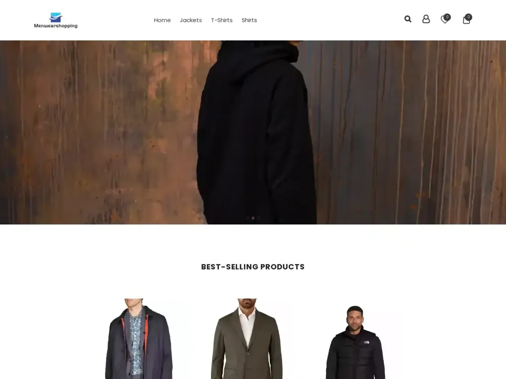 Screenshot of Menwearshopping.com taken on Wednesday the 10th of January 2024