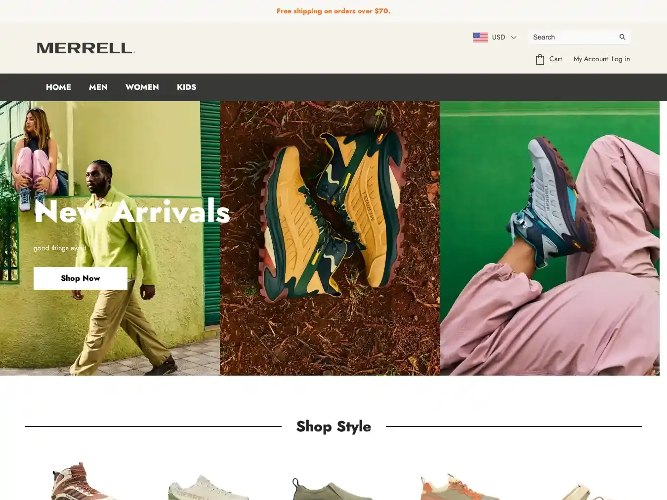 Merrellhikingboot.com Fraudulent Non-Delivery website.