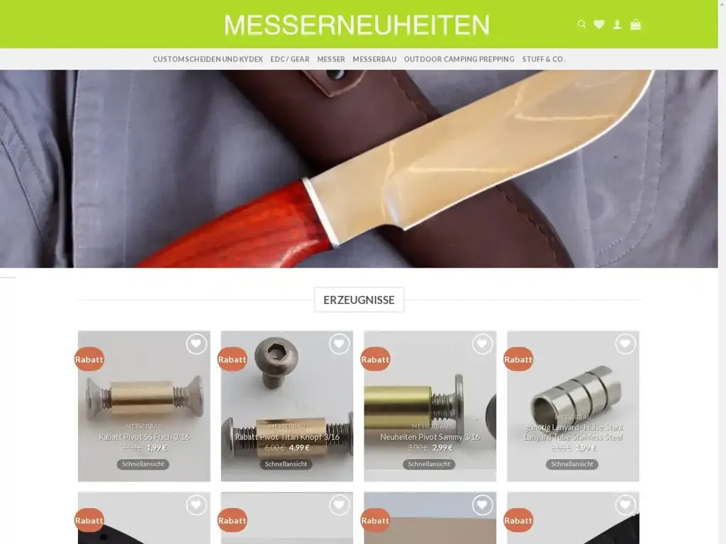Screenshot of Messerneuheiten.com taken on Wednesday the 26th of June 2024