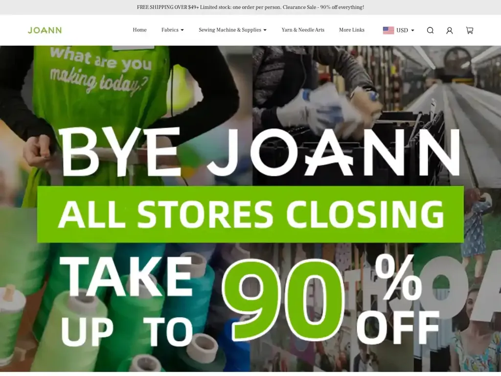 Screenshot of Michaelssale.shop taken on Sunday the 4th of May 2025
