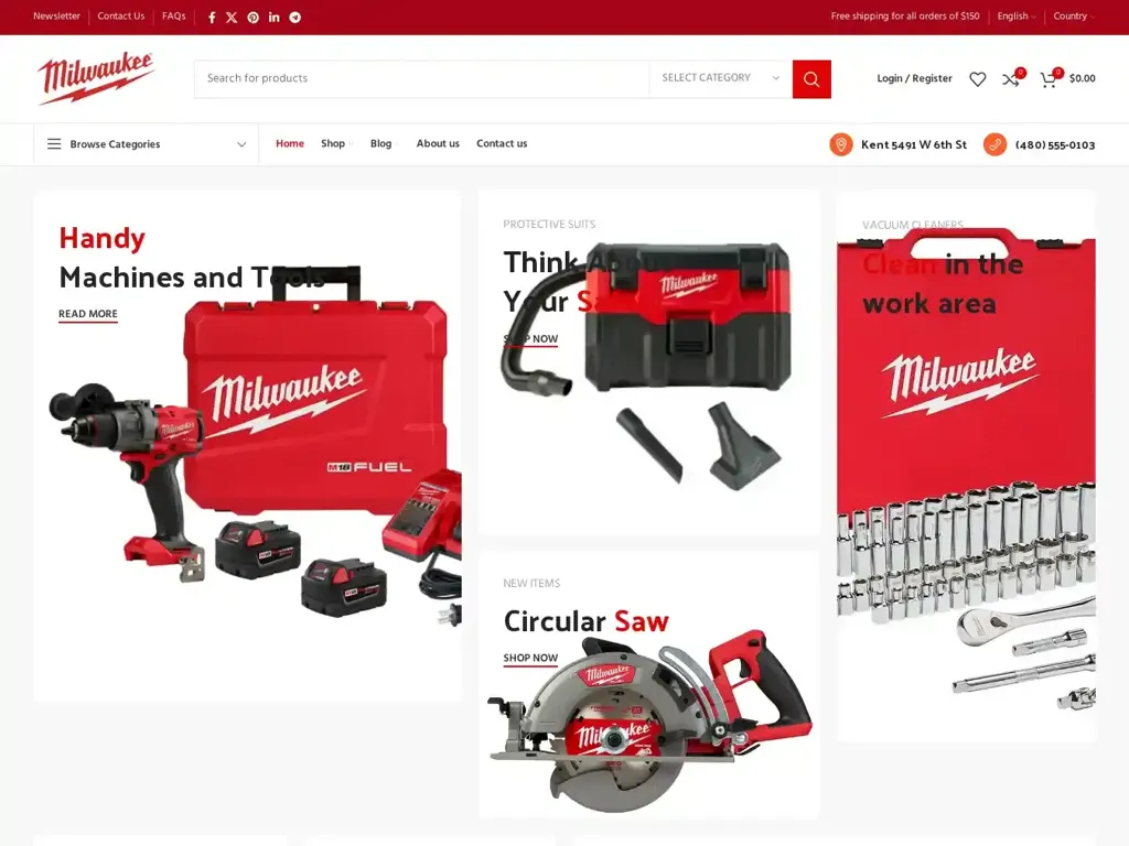 Screenshot of Milwaukeetoolsforsalenearme.com taken on Thursday the 12th of September 2024