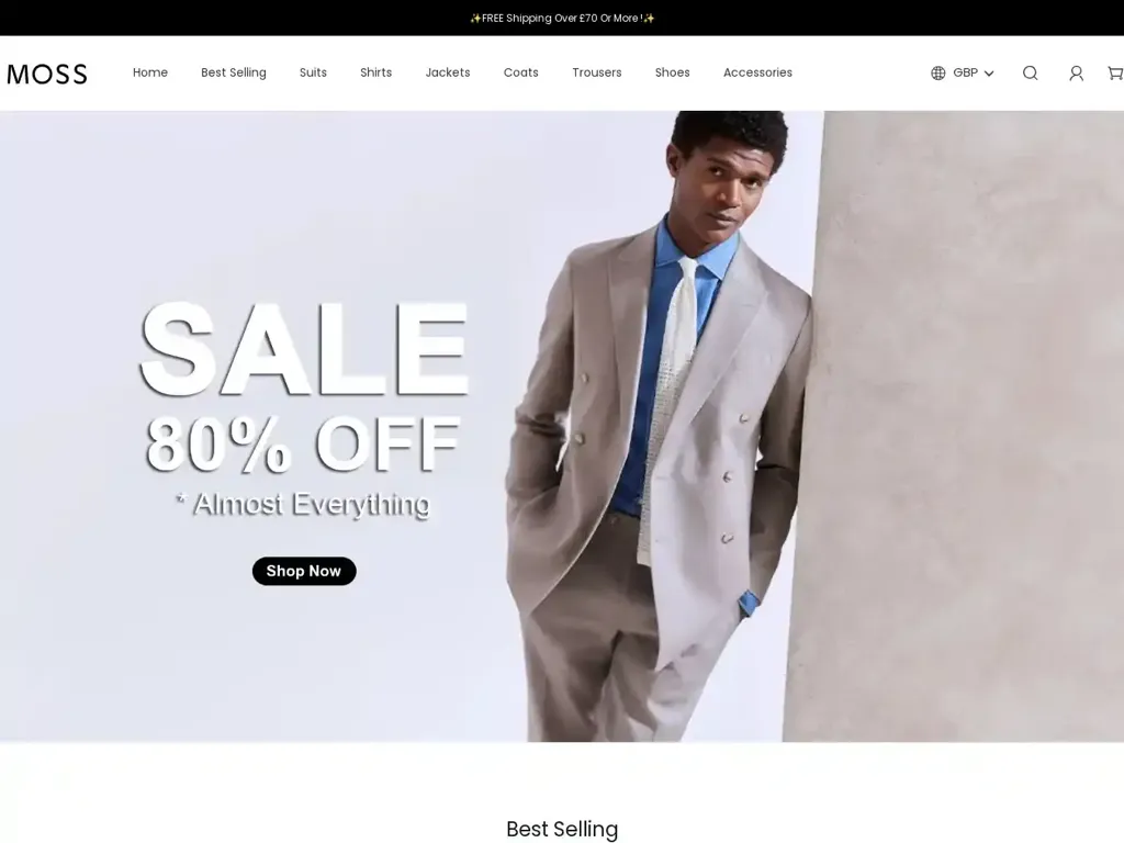Screenshot of Mossbrosofficial.shop taken on Sunday the 28th of April 2024