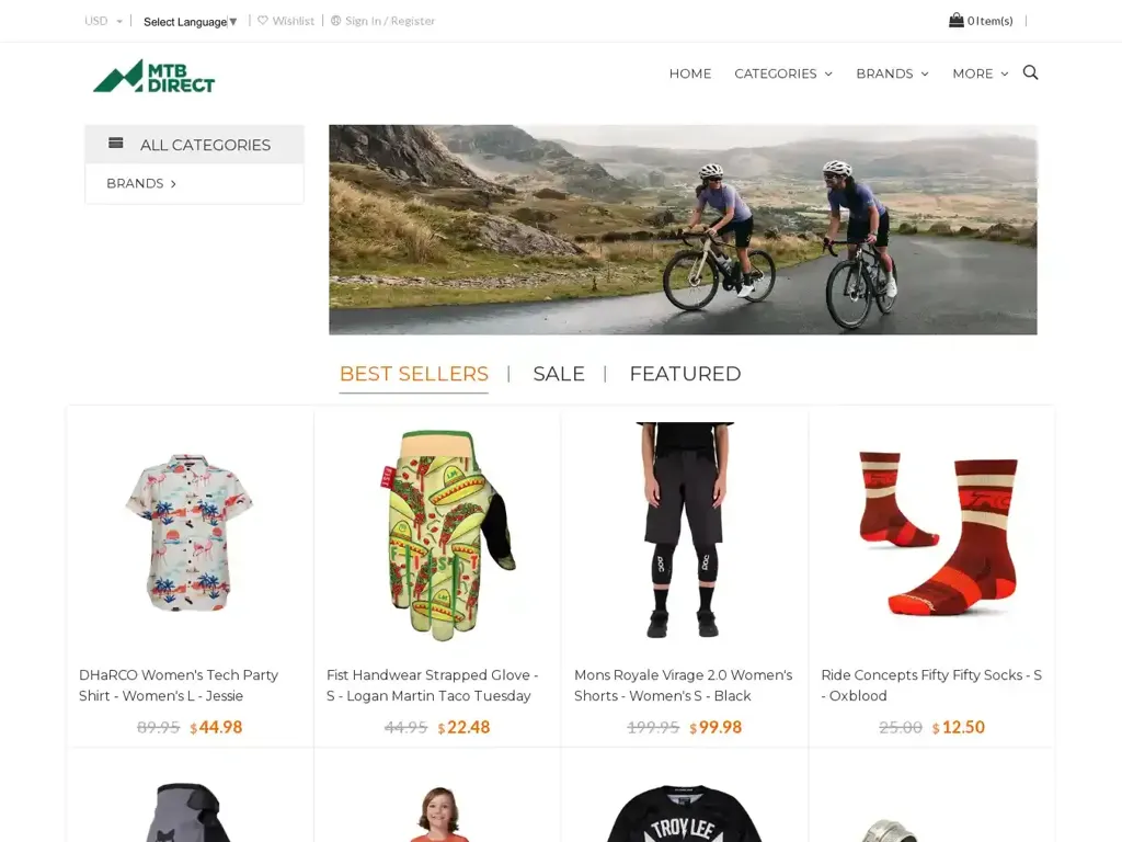 Screenshot of Mtbdirect.shop taken on Wednesday the 4th of December 2024