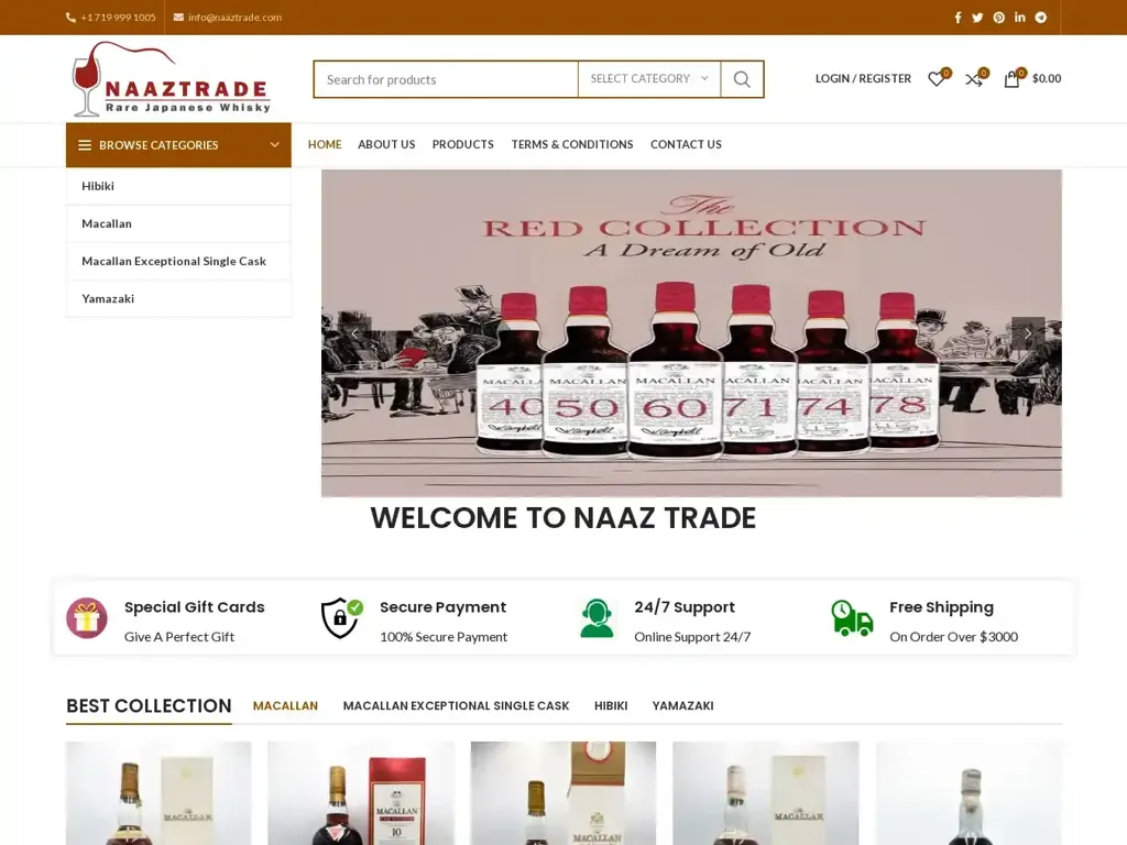 Screenshot of Naaztrade.com taken on Thursday the 4th of January 2024