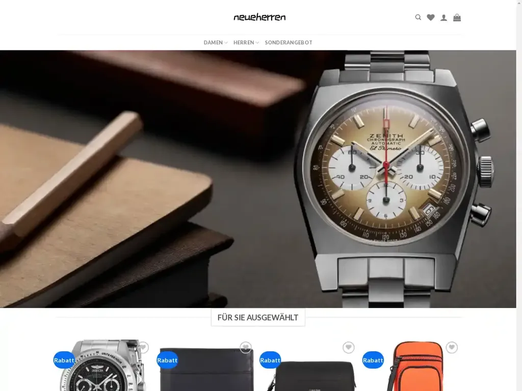 Screenshot of Neueherren.com taken on Wednesday the 26th of June 2024