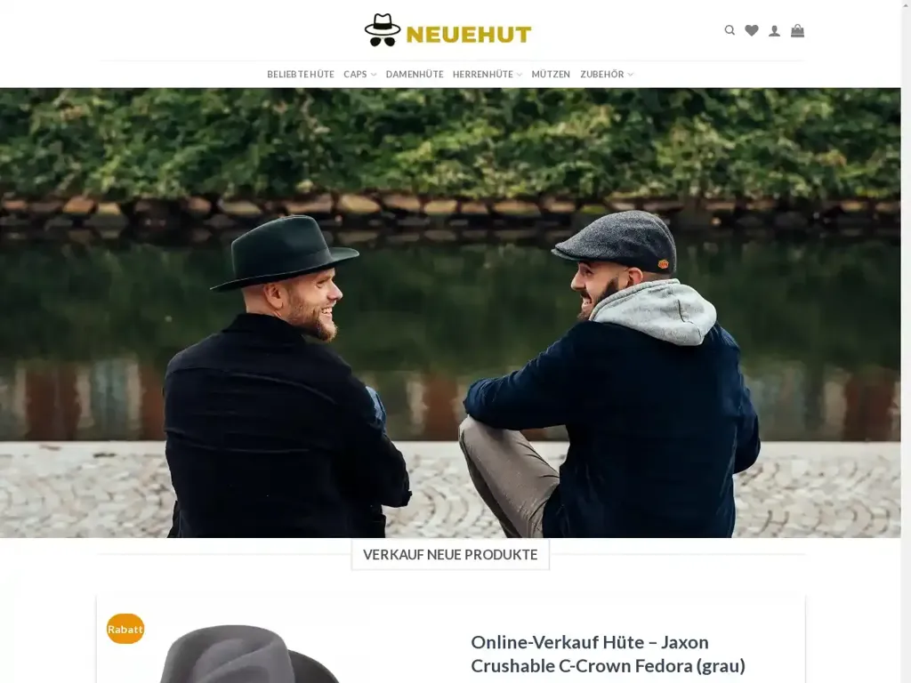 Screenshot of Neuehut.com taken on Wednesday the 26th of June 2024