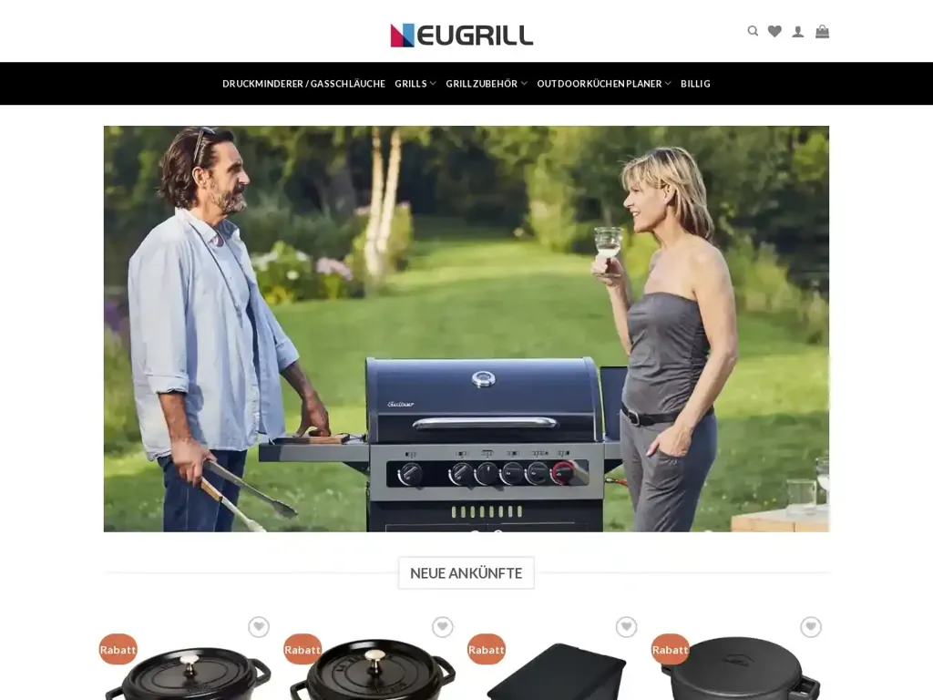 Screenshot of Neugrill.com taken on Wednesday the 26th of June 2024