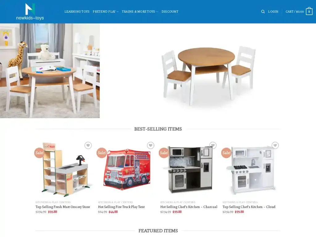 Screenshot of Newkids-toys.com taken on Wednesday the 10th of January 2024