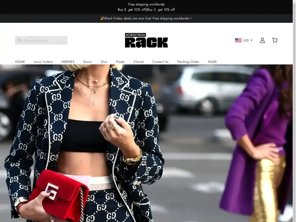 Screenshot of Nordstromrack-us.store taken on Wednesday the 20th of November 2024