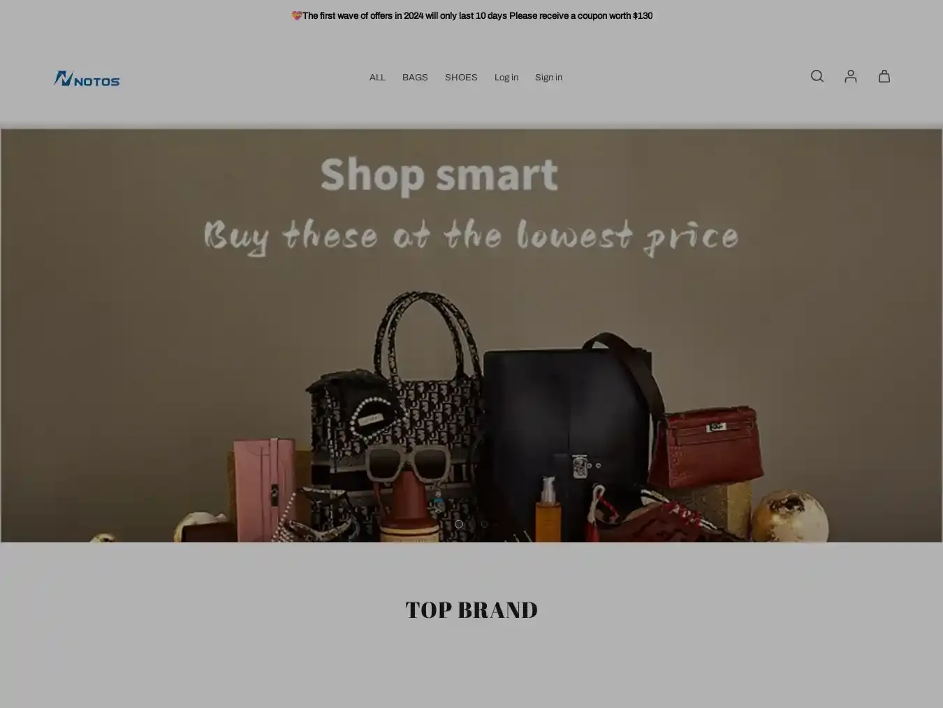 Notos.store Fraudulent Fashion website.