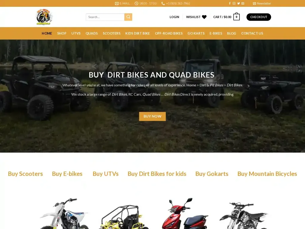 Screenshot of Off-roadbikes.com taken on Tuesday the 7th of May 2024