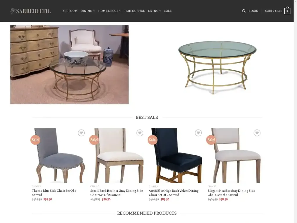 Screenshot of Officialfurnishing.com taken on Wednesday the 26th of June 2024