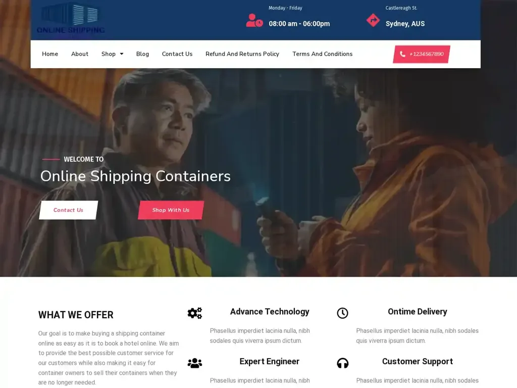 Screenshot of Onlineshippingcontainers.com taken on Tuesday the 3rd of December 2024