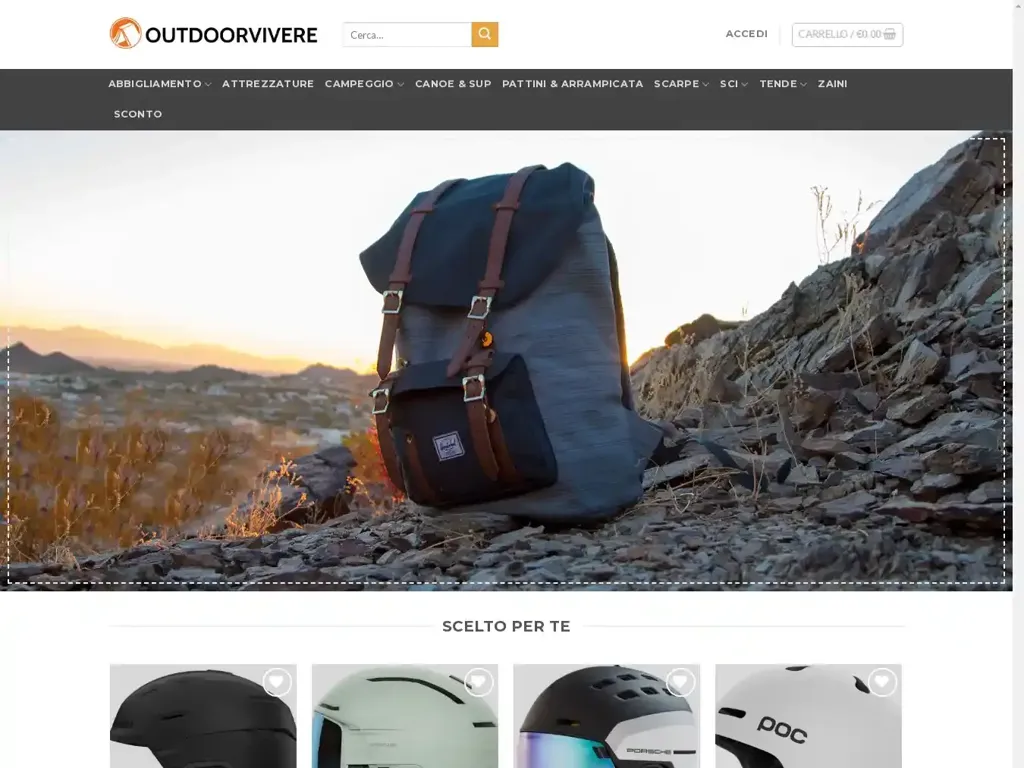 Screenshot of Outdoorvivere.com taken on Wednesday the 26th of June 2024