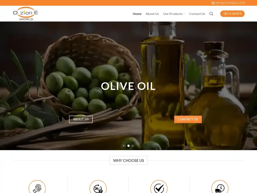 Screenshot of Ozioneoil.com taken on Friday the 5th of January 2024