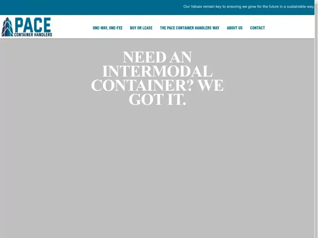 Screenshot of Pacecontainerhandlers.com taken on Friday the 23rd of August 2024