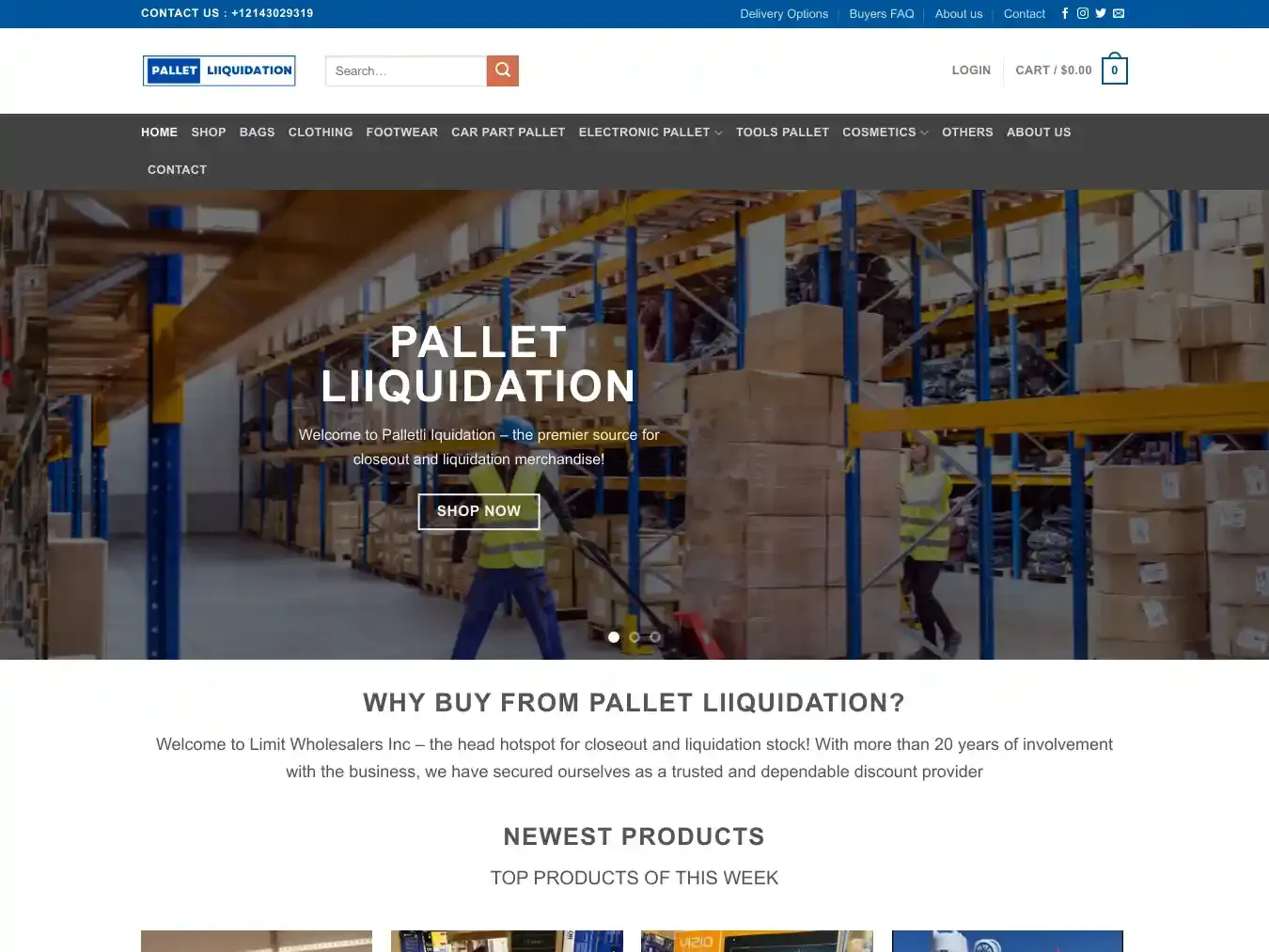 Palletliiquidation.com Fraudulent Liquidation website.