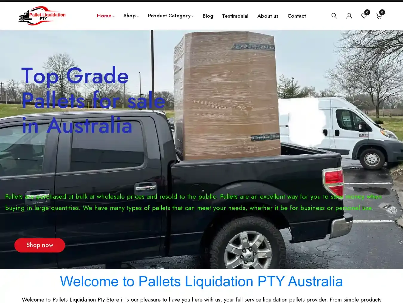 Palletsliquidationpty.store Fraudulent Liquidation website.