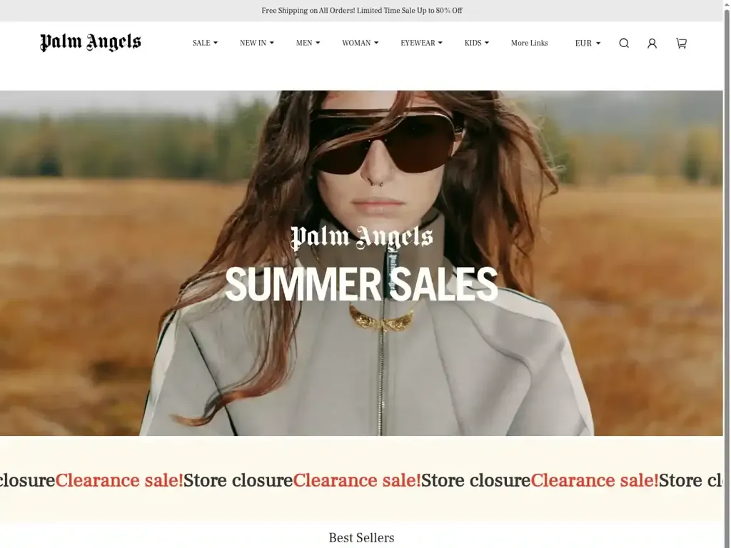Screenshot of Palmsale.shop taken on Monday the 9th of June 2025