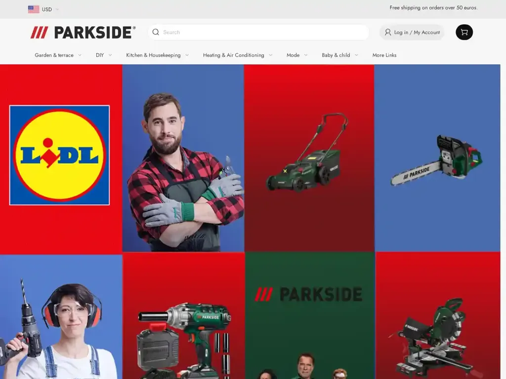 Screenshot of Parksideamonline.shop taken on Saturday the 25th of January 2025