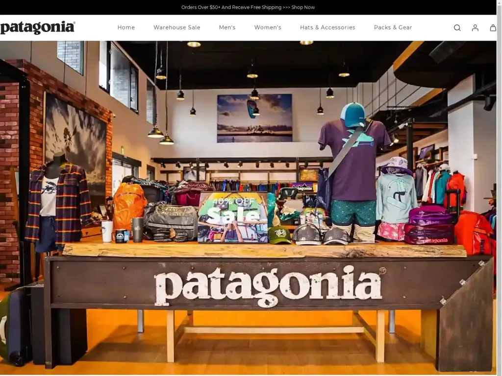 Screenshot of Patagoniaoutlets.com taken on Wednesday the 2nd of October 2024