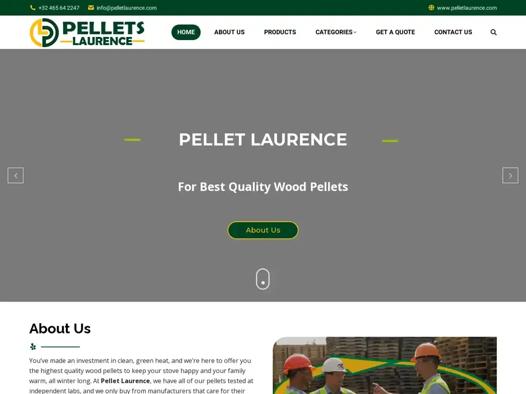 Screenshot of Pelletlaurence.com taken on Saturday the 13th of January 2024