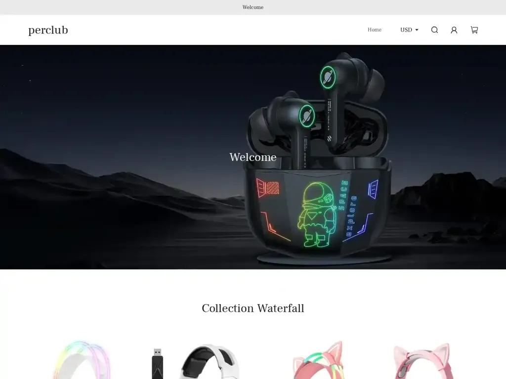 Screenshot of Perclubstore.com taken on Sunday the 4th of May 2025