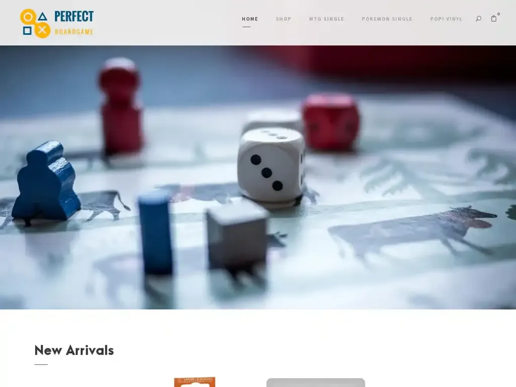 Screenshot of Perfect-boardgame.com taken on Monday the 28th of October 2024