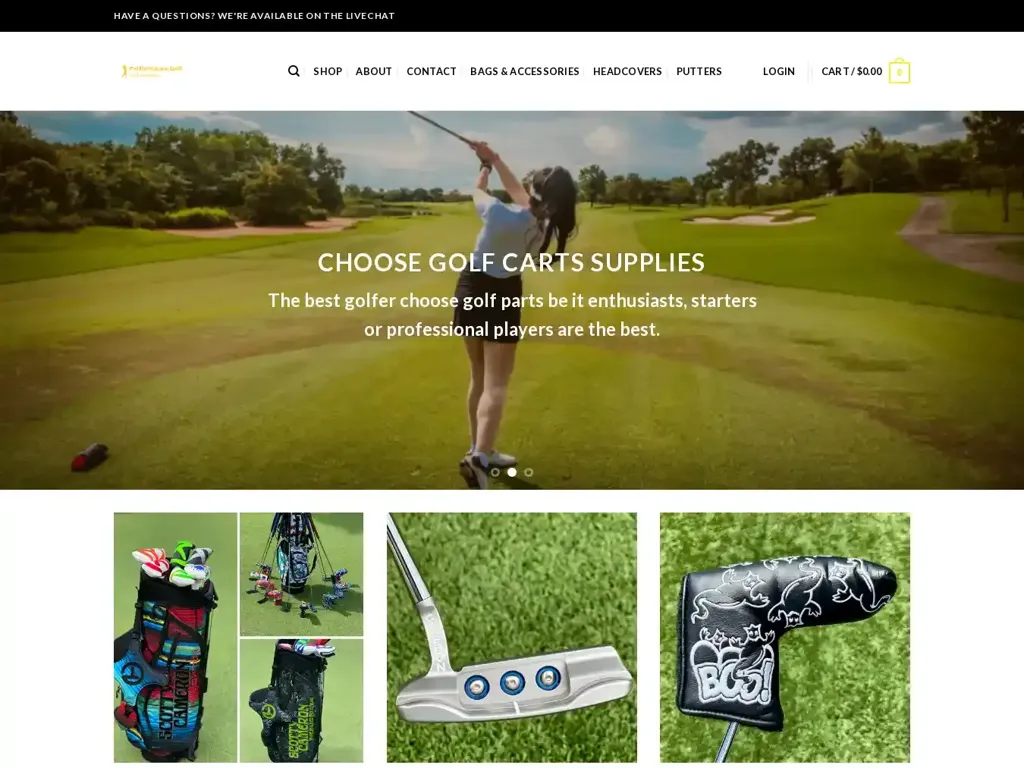 Screenshot of Performancegolfcartssupplies.com taken on Friday the 7th of June 2024