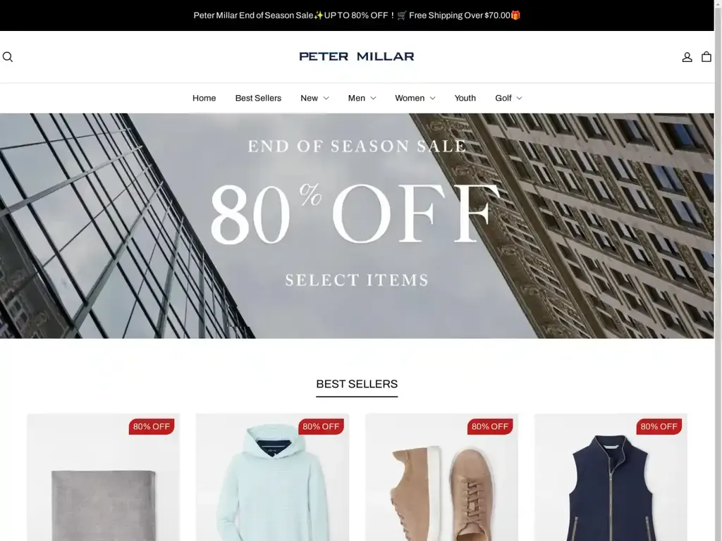 Screenshot of Petermillarsale.shop taken on Monday the 30th of December 2024