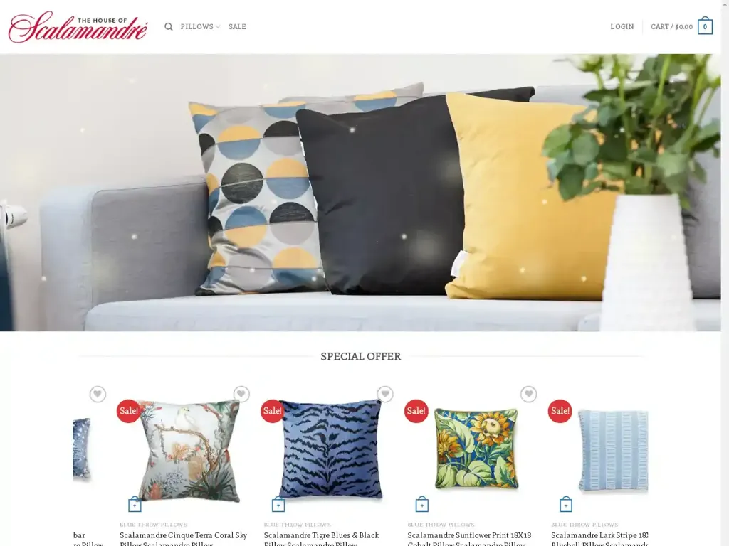 Screenshot of Pillowforsale.com taken on Wednesday the 26th of June 2024