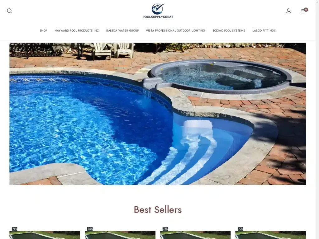 Screenshot of Poolsupplygreat.com taken on Monday the 10th of June 2024