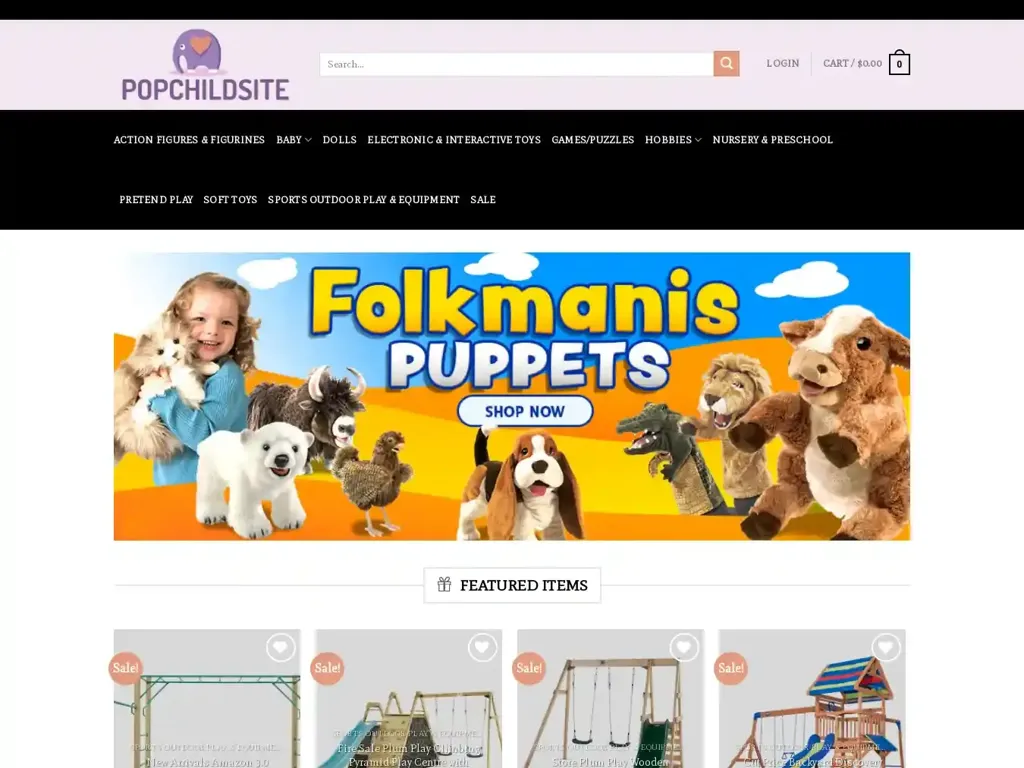 Screenshot of Popchildsite.com taken on Wednesday the 10th of January 2024